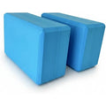 Set‑of‑2 Blue High‑Density EVA Yoga Blocks 9x6x4 Inch