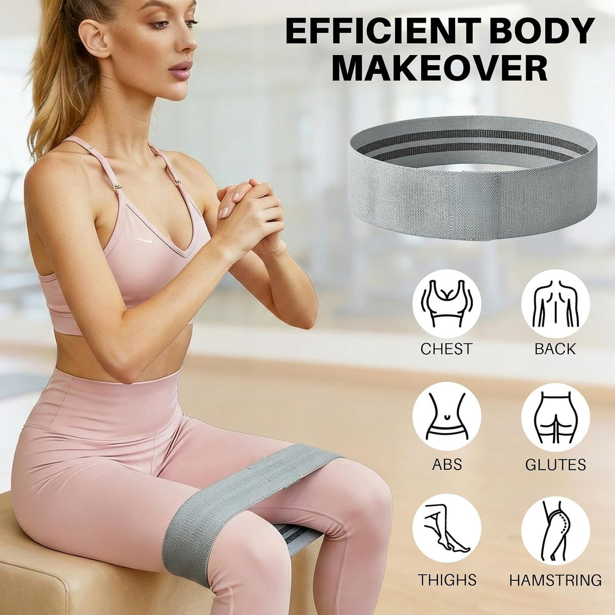 12‑Pack Fabric Fitness Booty Bands