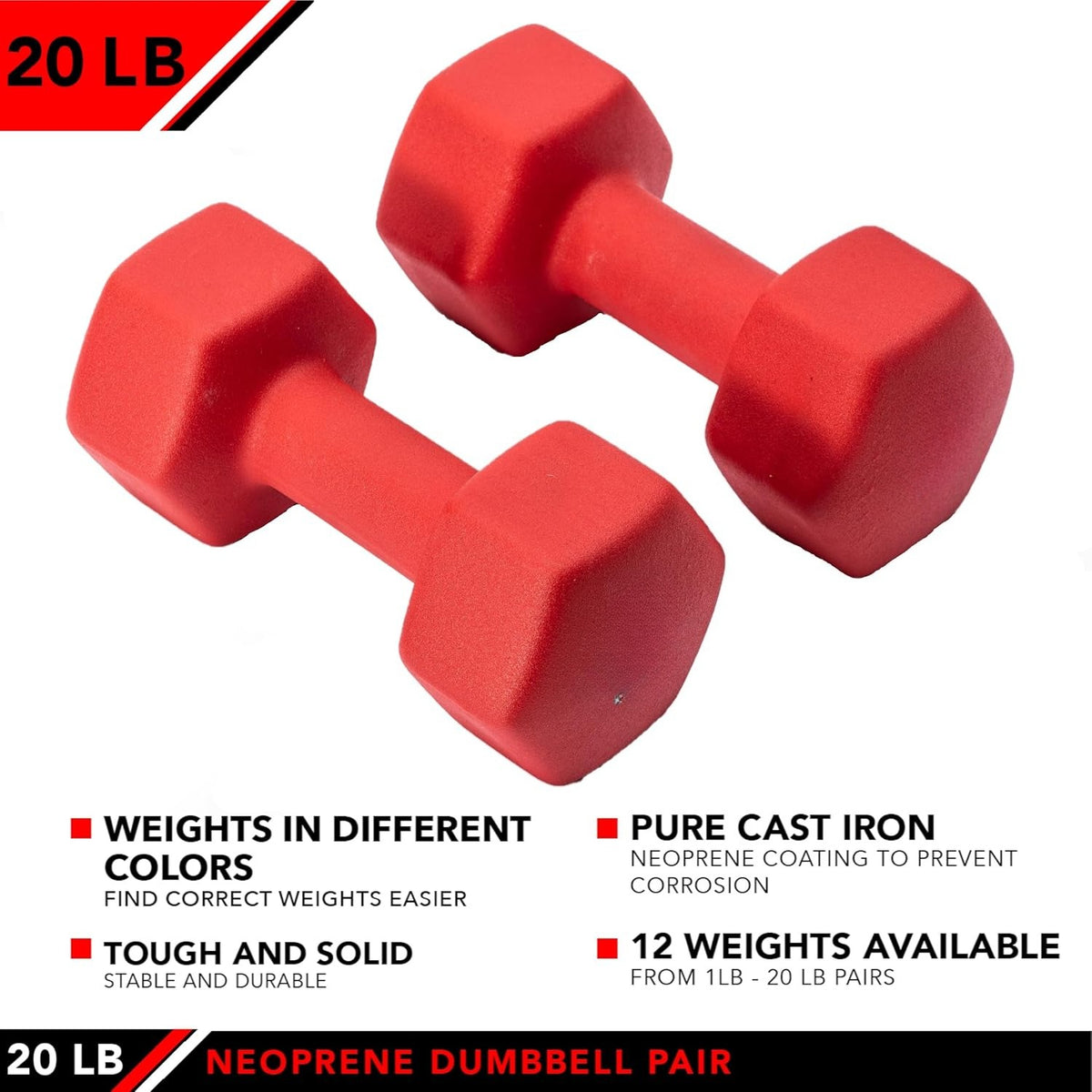 Neoprene‑Vinyl Dumbbell Set for Home Gym
