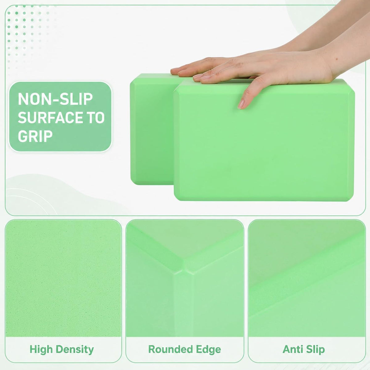 6‑Pack EVA Yoga Blocks Bulk Non‑Slip