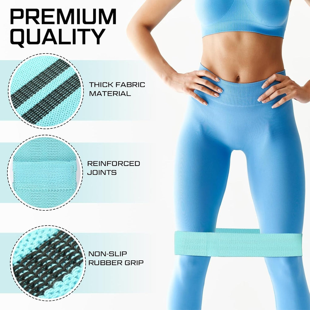 12 Pcs Fabric Resistance Bands Bulk