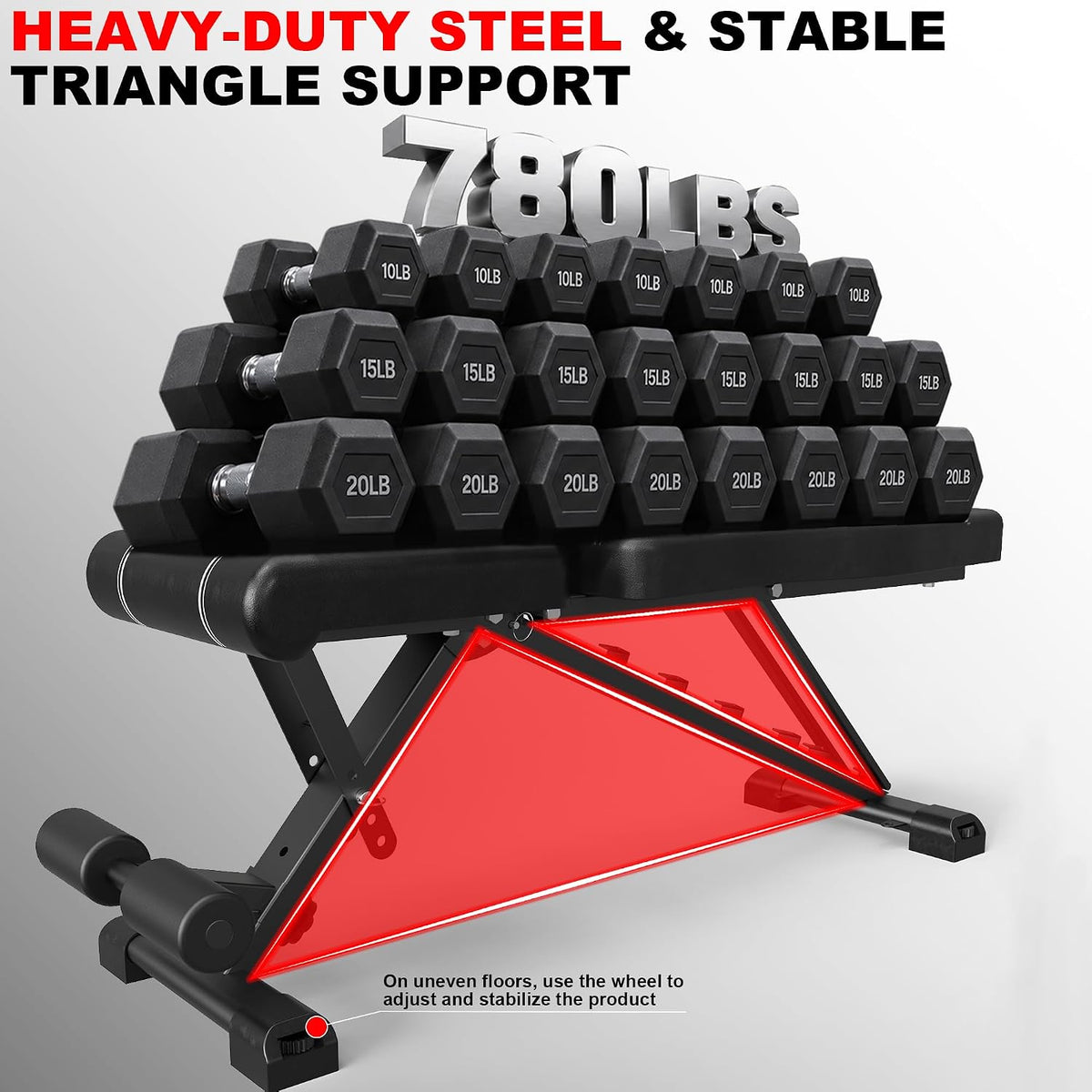 Folding FID Adjustable Weight Bench
