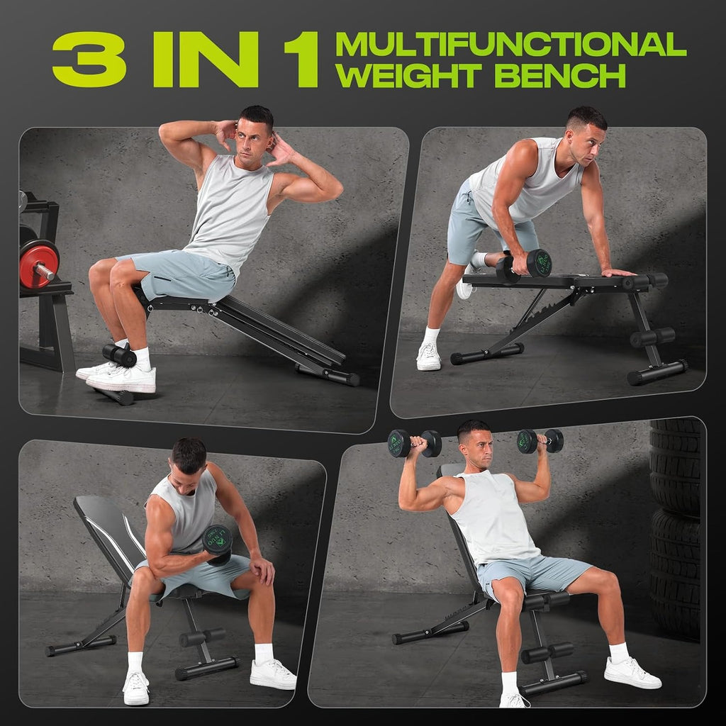 Foldable Adjustable Home Gym Weight Bench