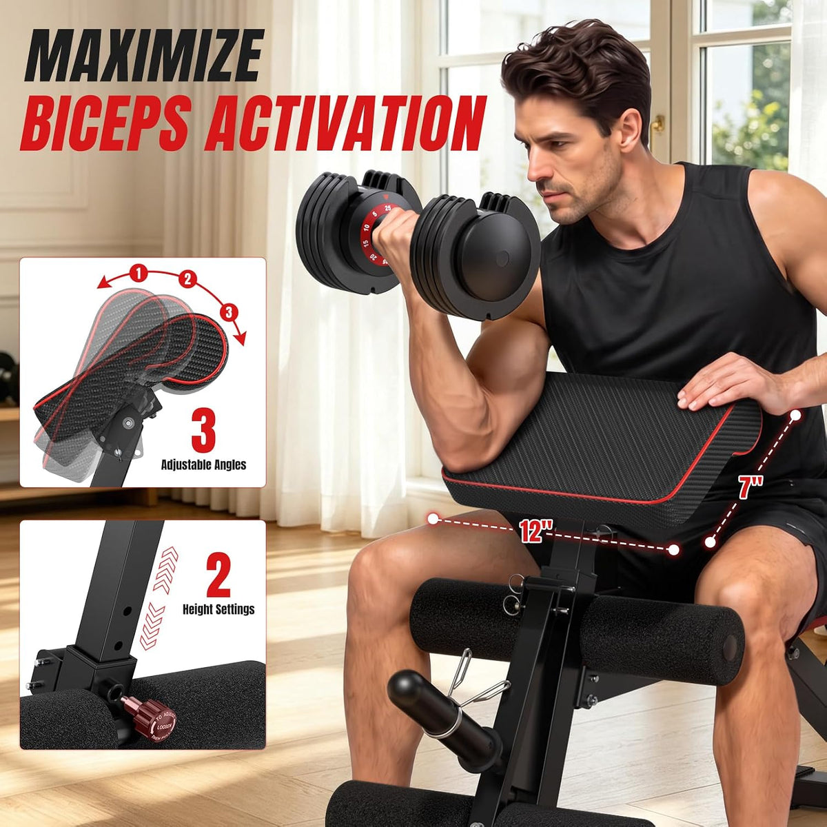 Foldable Adjustable Weight Bench