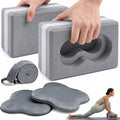 2‑Pack Yoga Blocks with Knee Pads & Strap