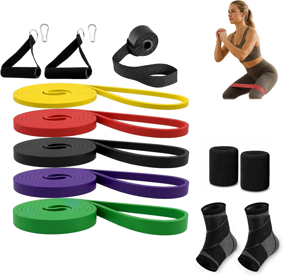 Fitness Bundle: Bands, Ankle & Wrist Supports