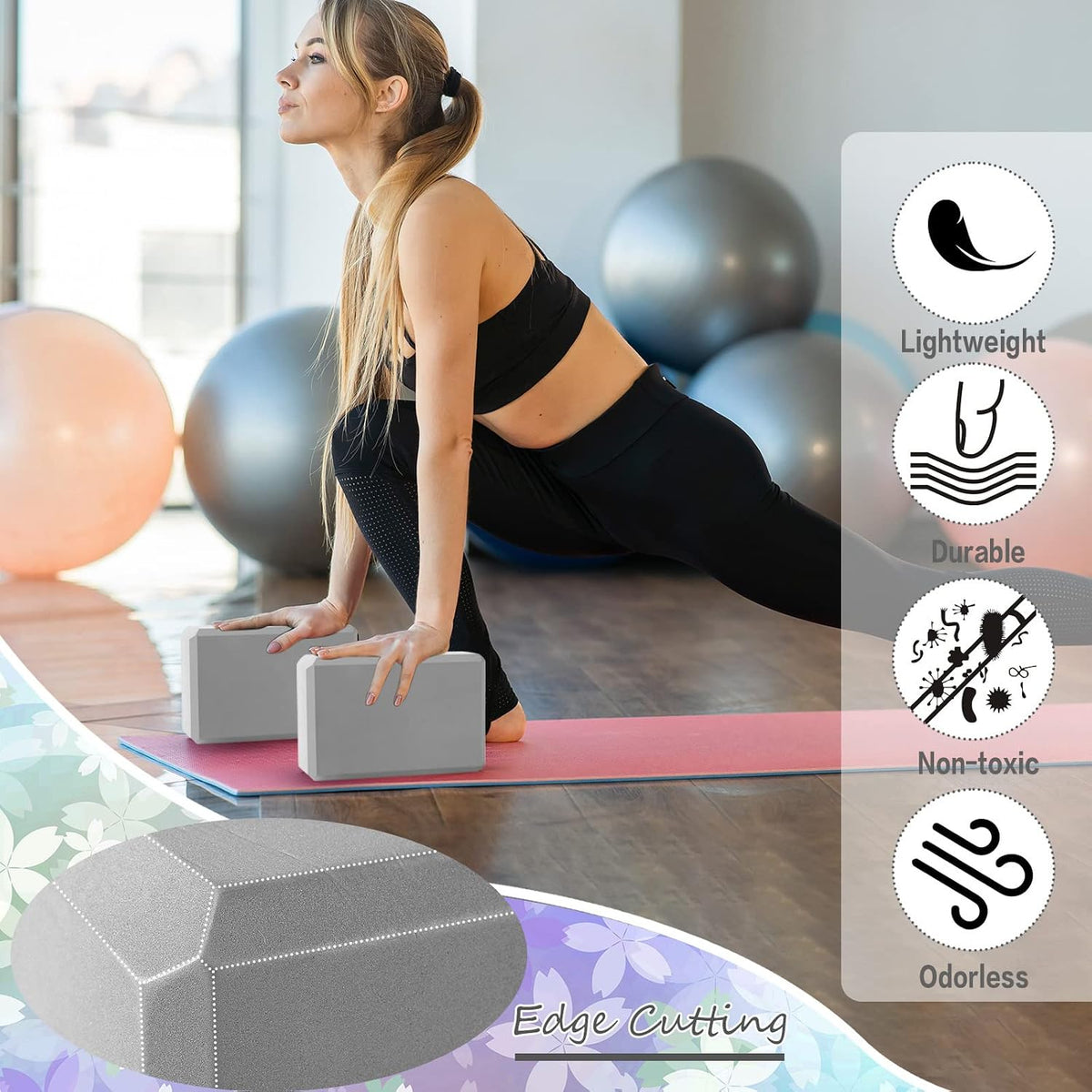 Yoga Blocks Bulk 9 x 6 x 3 Inch