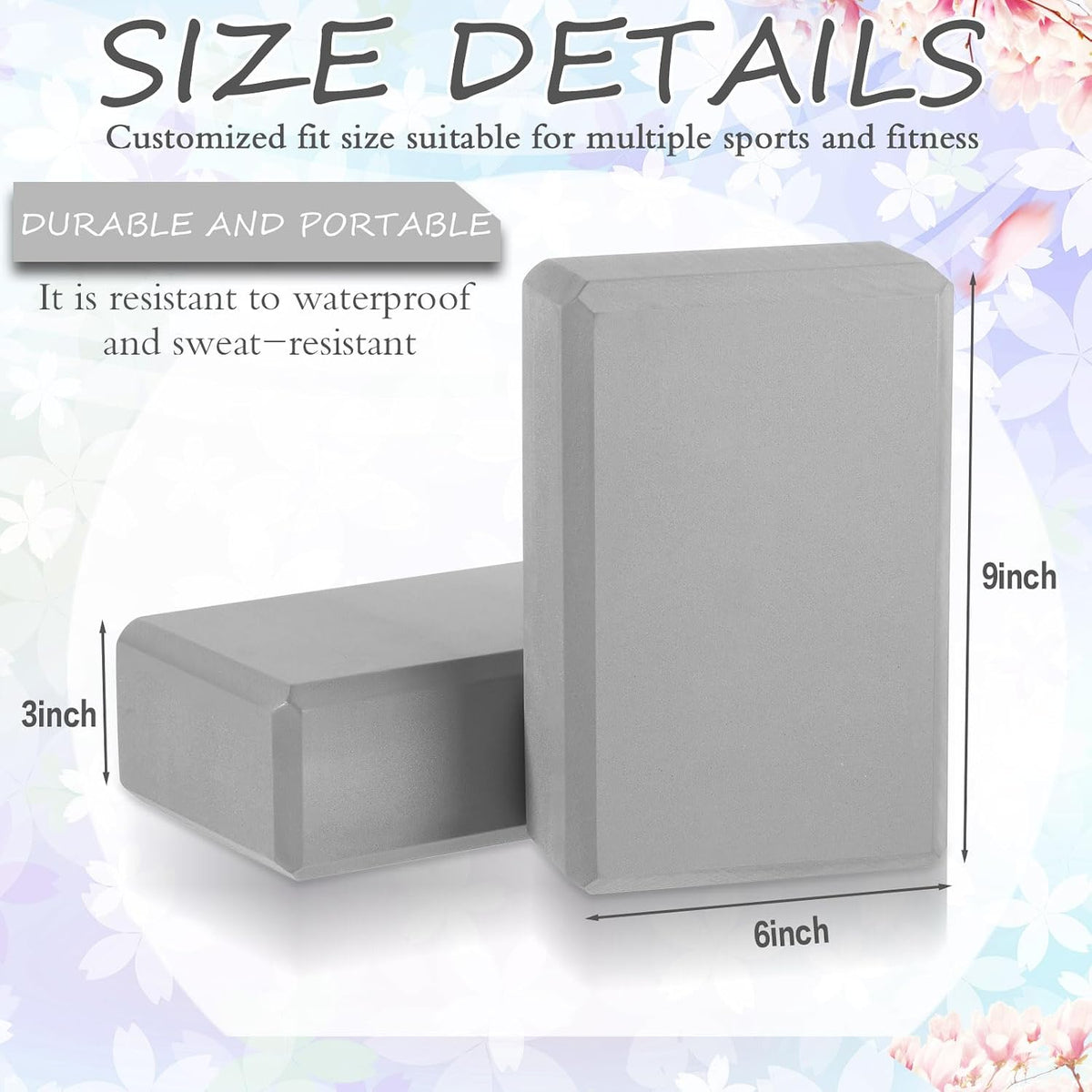 Yoga Blocks Bulk 9 x 6 x 3 Inch