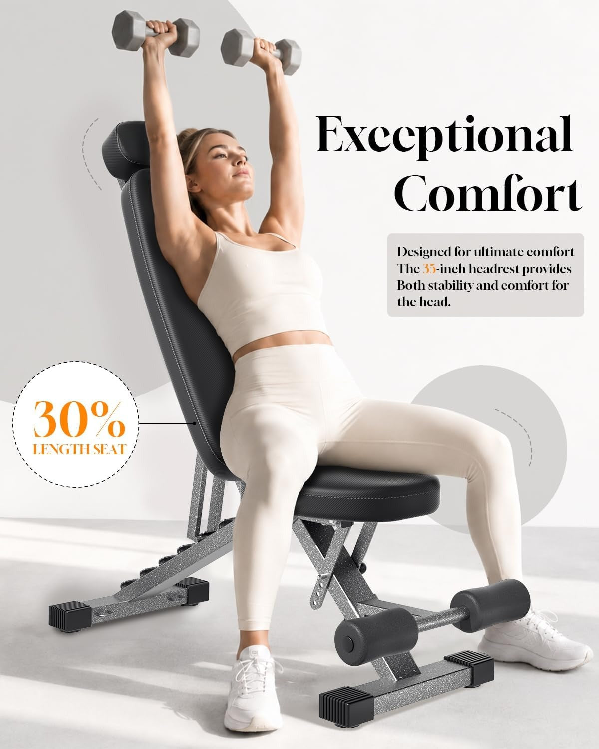 Adjustable Foldable Home Gym Fitness Bench
