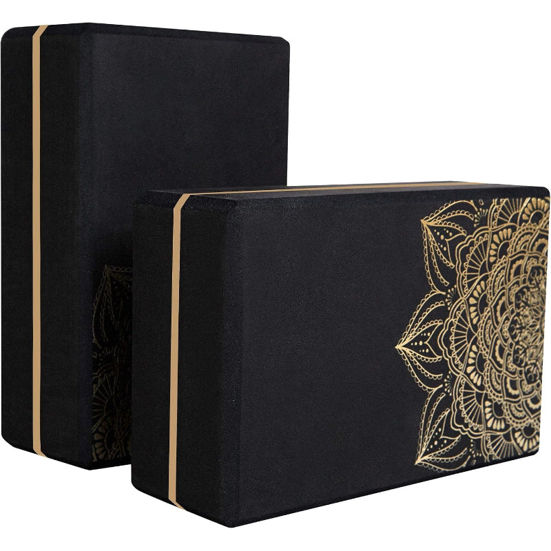 Set‑of‑2 High‑Density Yoga Blocks 9"x6"x3"