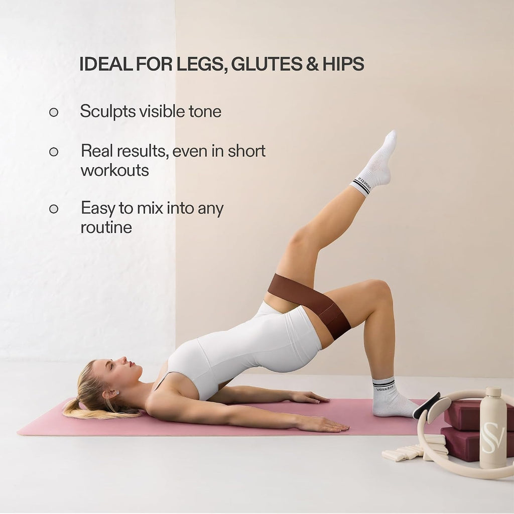 Non‑Slip Fabric Glute & Leg Loop Bands Set