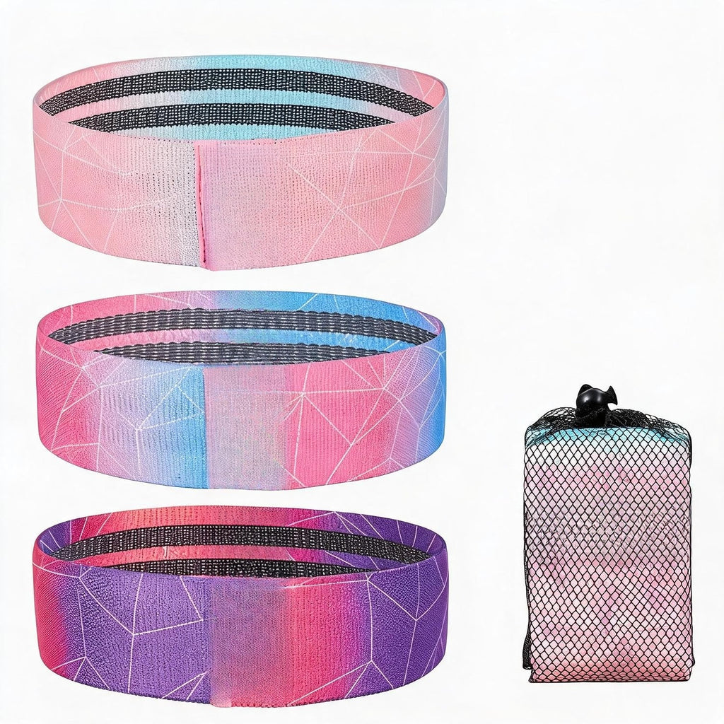 6‑Pack Non‑Slip Fabric Loop Resistance Bands