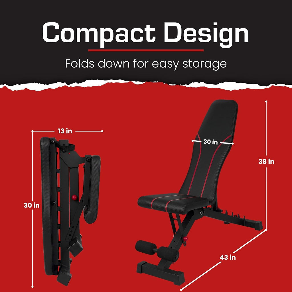 Core Home Fitness Foldable Adjustable Weight Bench