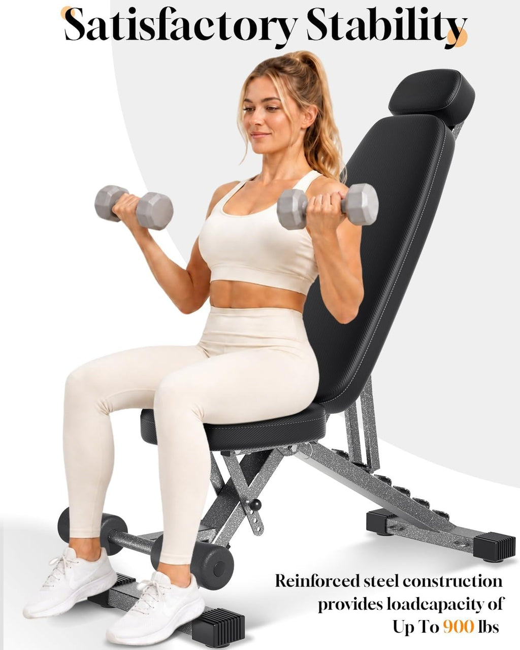 Adjustable Foldable Home Gym Fitness Bench