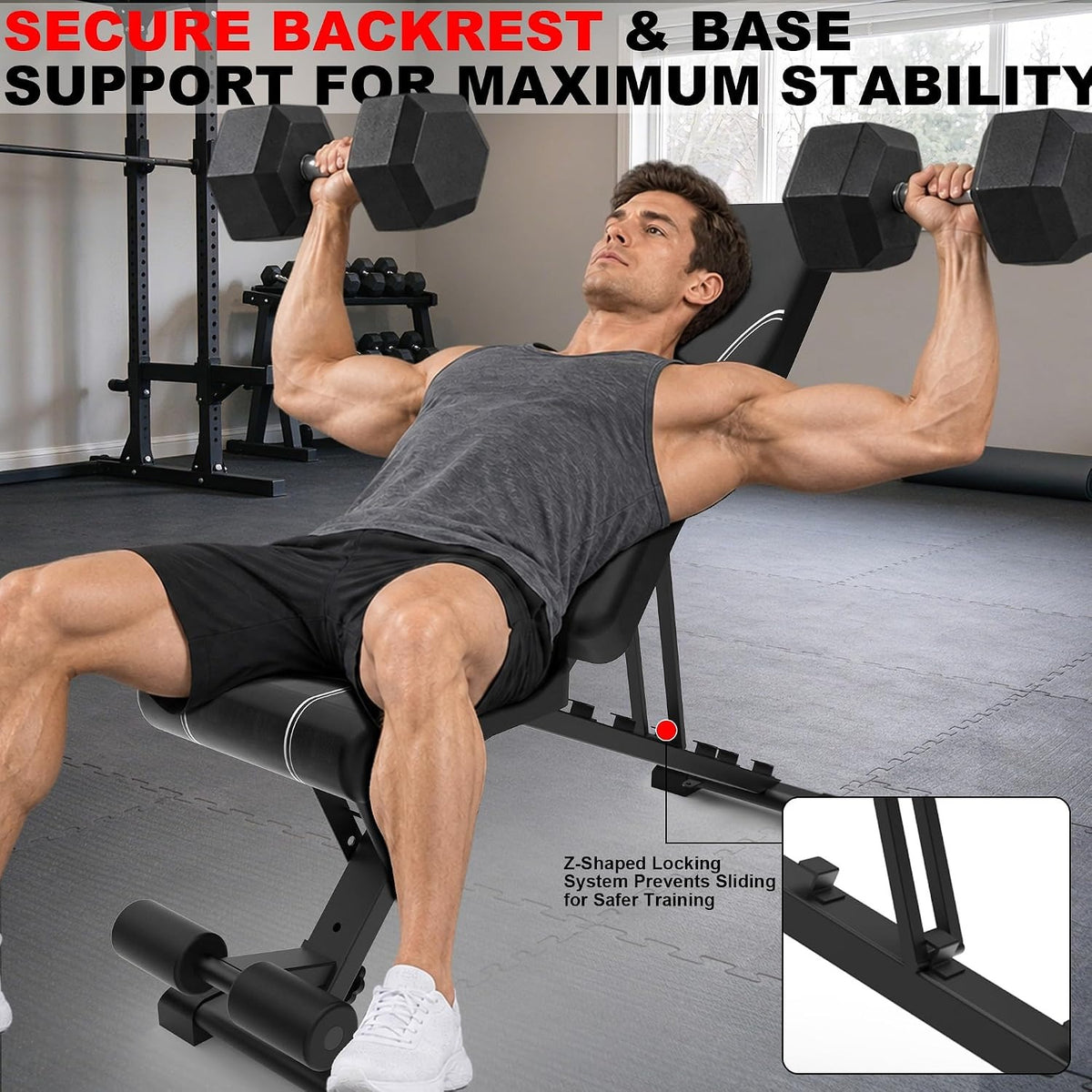 Folding FID Adjustable Weight Bench