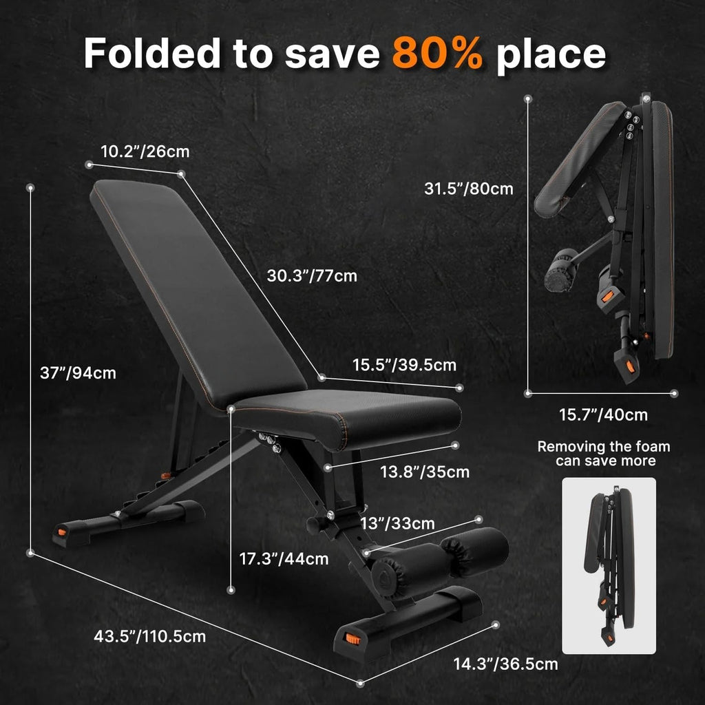 Adjustable Dumbbell Set With Workout Bench