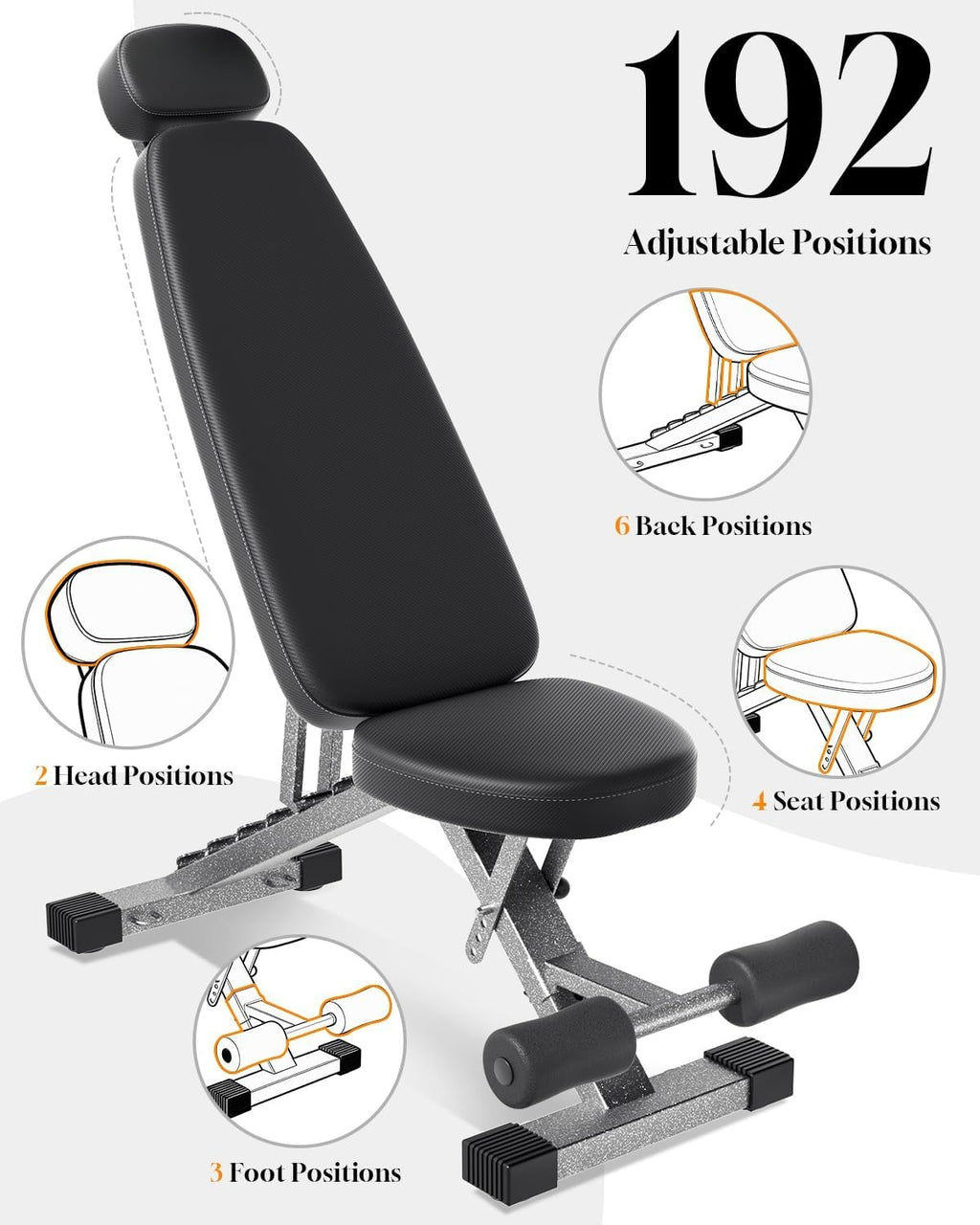 Adjustable Foldable Home Gym Fitness Bench