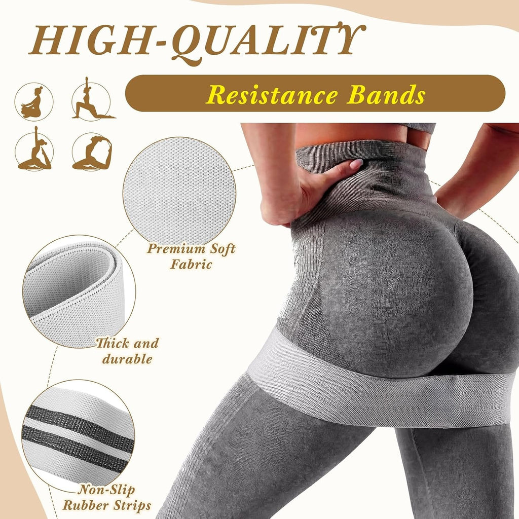10 Pcs Fabric Resistance Bands Bulk